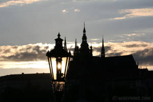 Prague castle from Charles Bridge